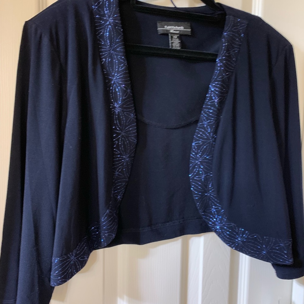 R & M Richards Woman navy blue bolero jacket